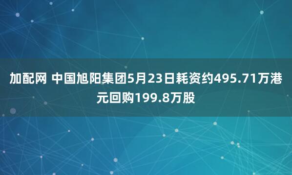 加配网 中国旭阳集团5月23日耗资约495.71万港元回购199.8万股